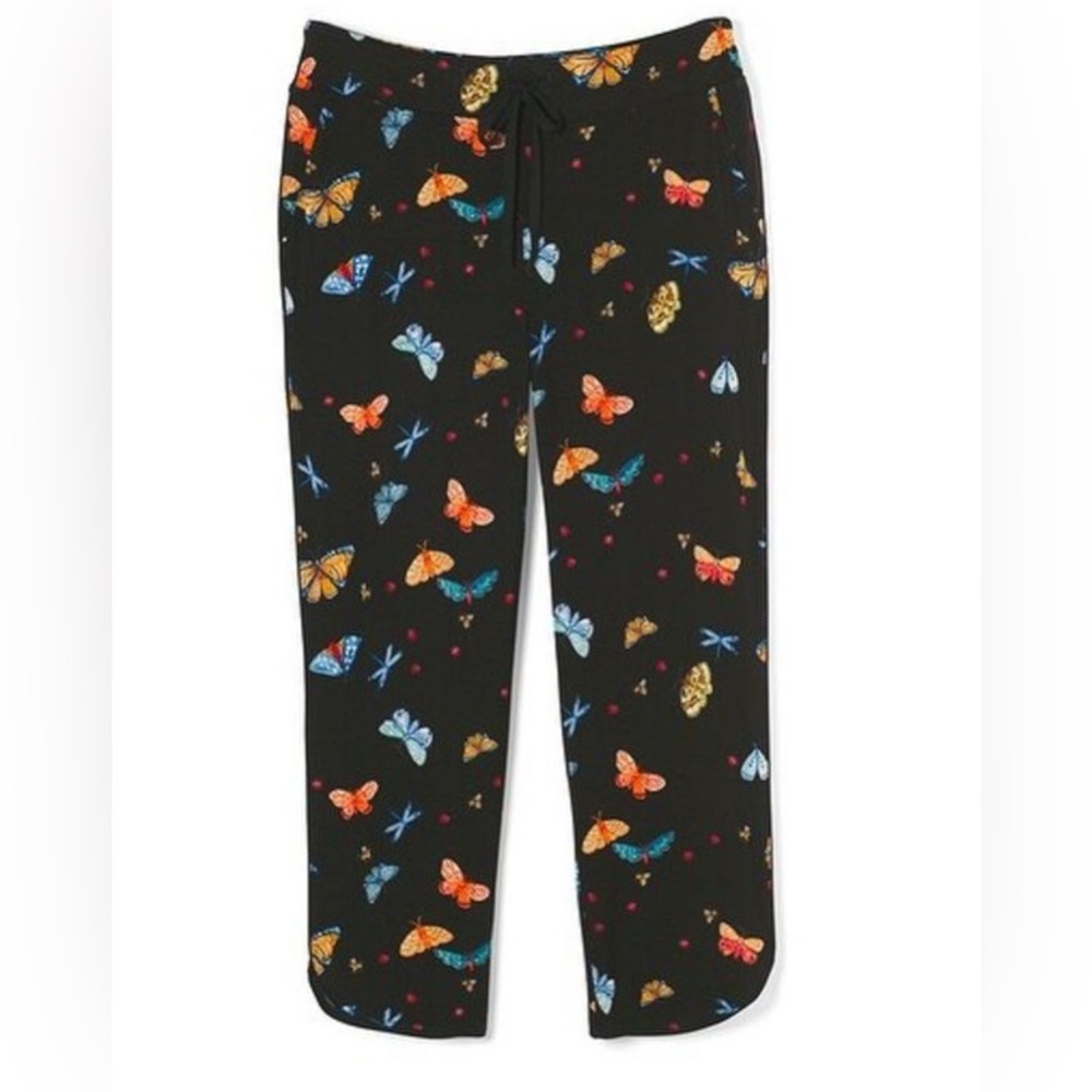 Soma Butterfly Cool Nights Drawstring Pocket Sleep Pants- Size XS